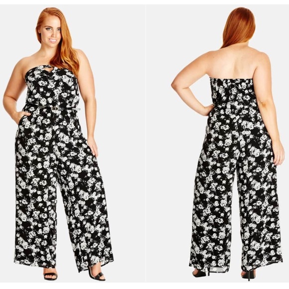 city chic floral jumpsuit